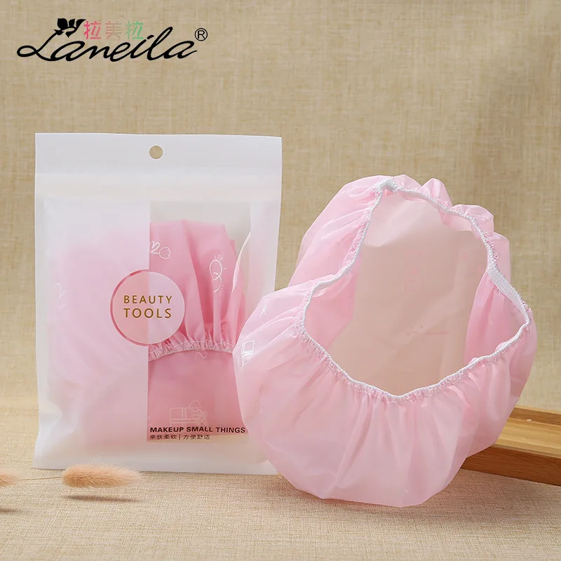 

Pink Waterproof And Comfortable Shower Cap Single Pack EVA Adult Bath Toupee C0845
