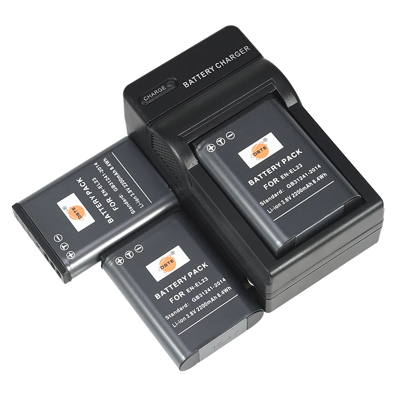 3 шт. 2200 мАч 8 в 8.4Wh EN EL23 батарея ENEL23 DSTE 1 * зарядное устройство для Nikon Coolpix P900S P600 P610 B700