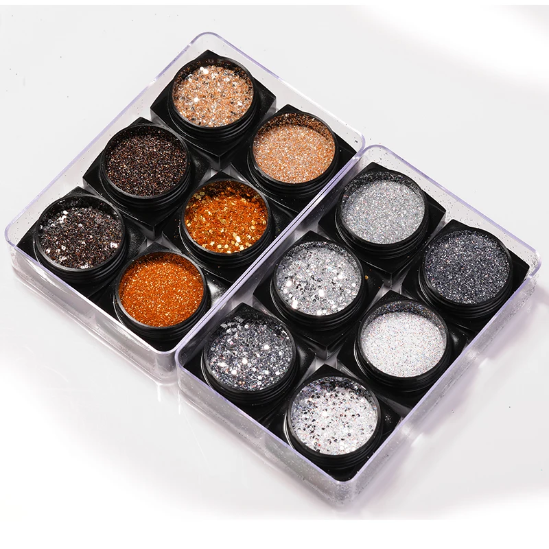 6 Boxes/lot Nail Sequins Polish Flakes Irregular Palliette Spangle Pigment Glitter Powder Dust Art DIY Decorations | Красота и