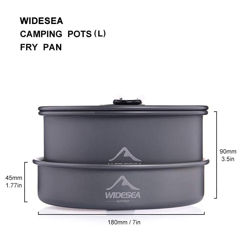 Походное оборудование Widesea 3 шт. набор посуды для приготовления пищи сковорода