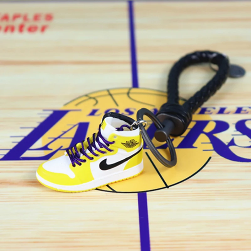 Ручной работы 3D AJ брелок Air Mini Jordan кроссовки модель милый брелок для ключей Баскетбольная обувь брелок лучший подарок Новая мода ювелирные изделия - Цвет: 7