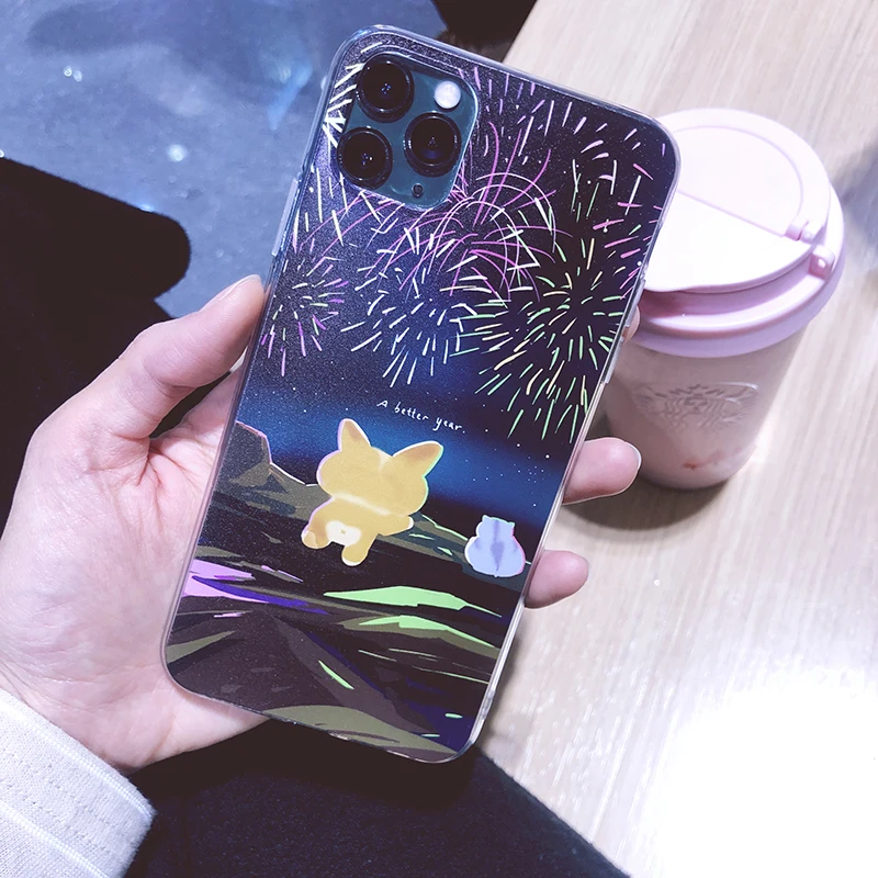 STARRY FOREST Лучший год фейерверков проиллюстрированный мягкий чехол для iphone 11 promax XR
