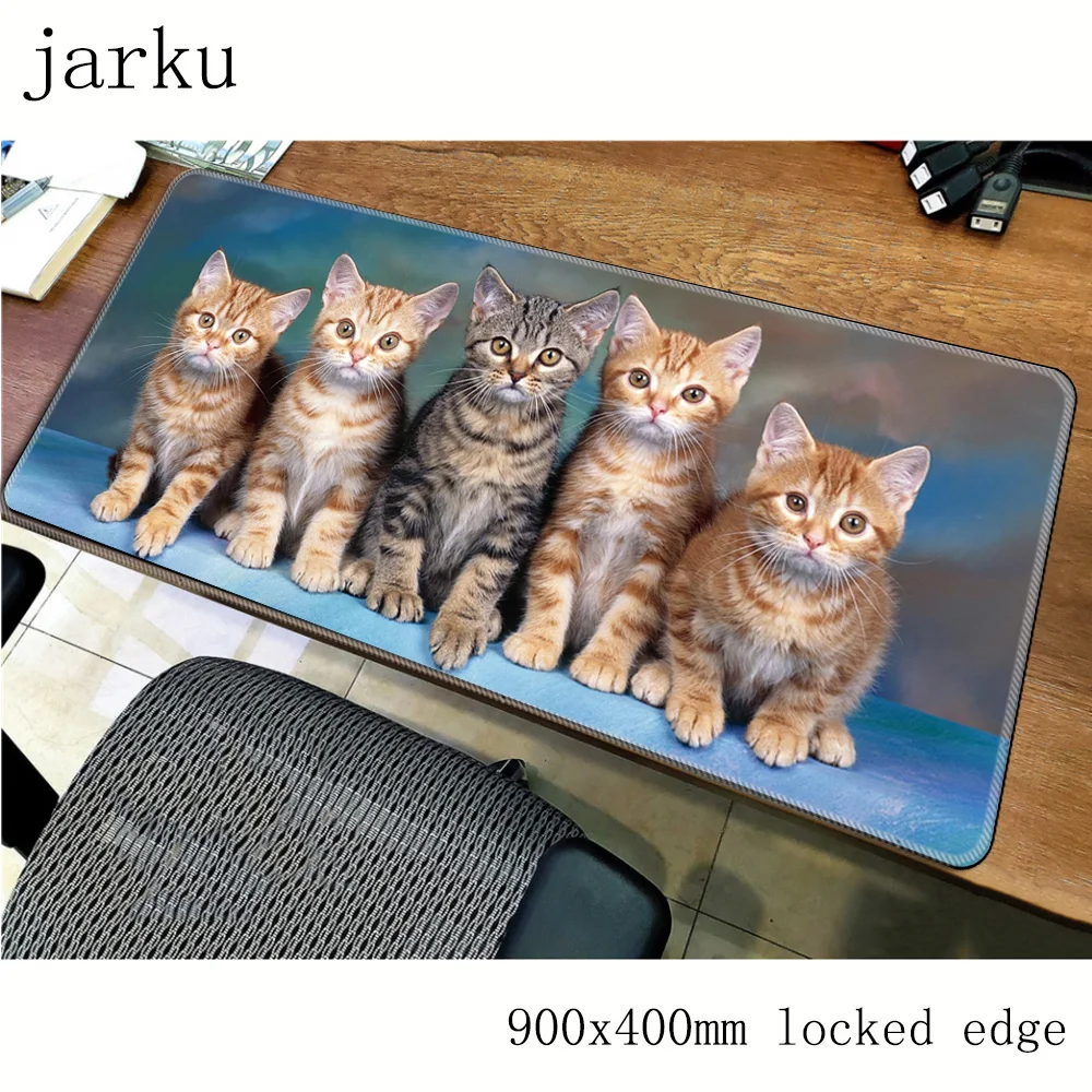 Кошки геймерский коврик для мыши 900x400X3 мм игровой коврик для мыши большой Леопардовый Подарочный блокнот аксессуары для ПК ноутбук Лев падмаус эргономичный коврик