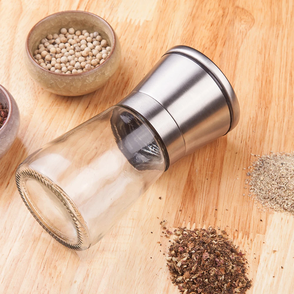 Кухонная мельница для черного перца ручная свежемолотая морская соль бутылка
