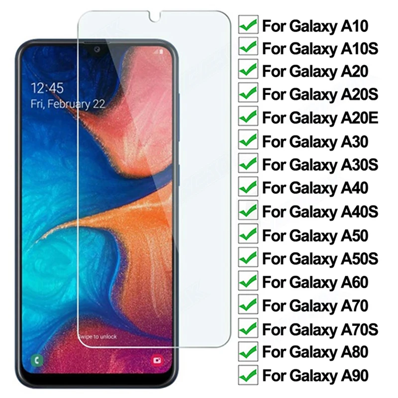100D Protective Glass For Samsung Galaxy A10 A20 A30 A40 A50 A60 A70 A80 A90 A20E A30S A50S Tempered Glass Screen Protector Film