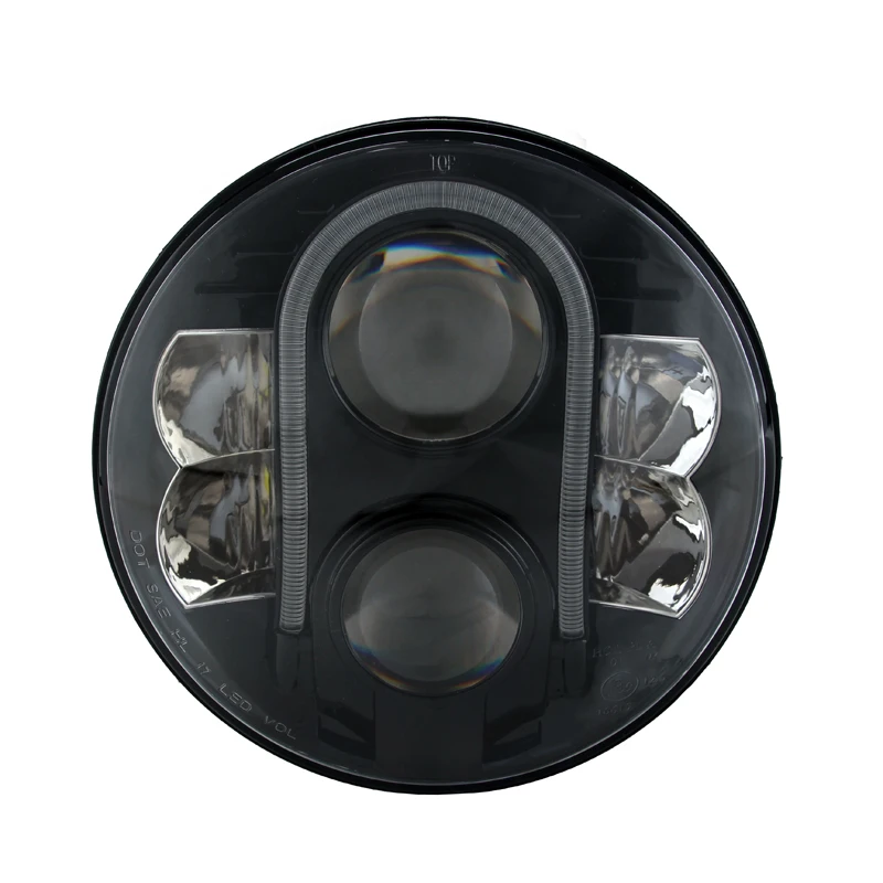 DOT E mark ECE Approved 7 Inch Round LED Headlight 48W 4450lm Hi Low beam For bike Jeep Wrangler H6024 7" Headlamp |