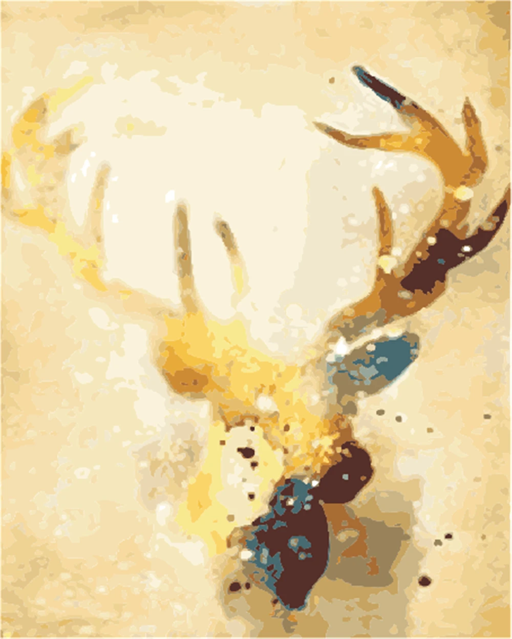 

Golden Deer Type B Street Graffiti Art Follow Your Dreams Canvas Paintings By Number Abstract Art Canvas Prints Home Wall Decor