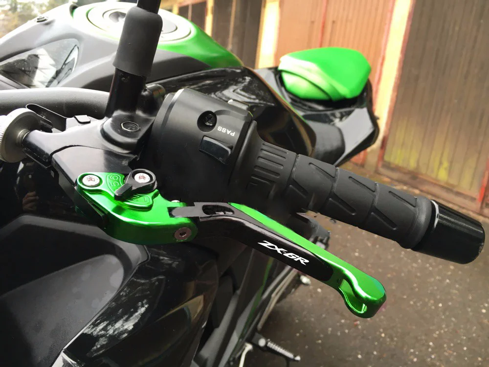 С логотипом zx6r рычаг тормоза мотоцикла CNC регулируемые рычаги тормозной муфты