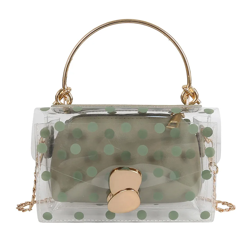

2019 Brand Women clutch bags Transparent HandBag Clear PVC Jelly Small Tote Messenger Bags Female Crossbody Shoulder Bags