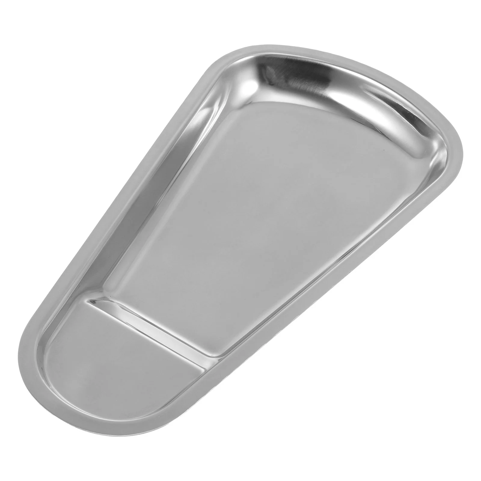 

1Pc Tableware Serving Tray Stainless Steel Serving Tray Soup Ladle Buffet Plate