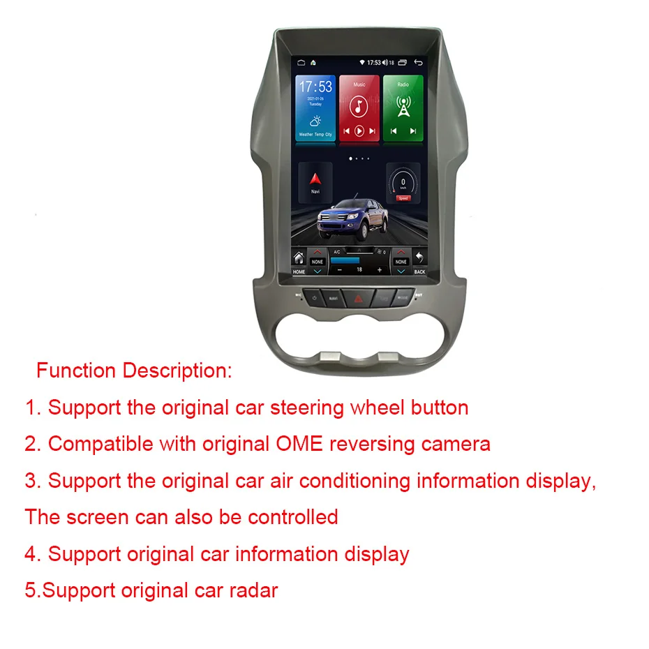 Verkaufen COHO Für Ford Ranger 2012 Android 10,0 Octa Core 6 + 128G Gps Autoradio Auto Multimedia Player Lüfter