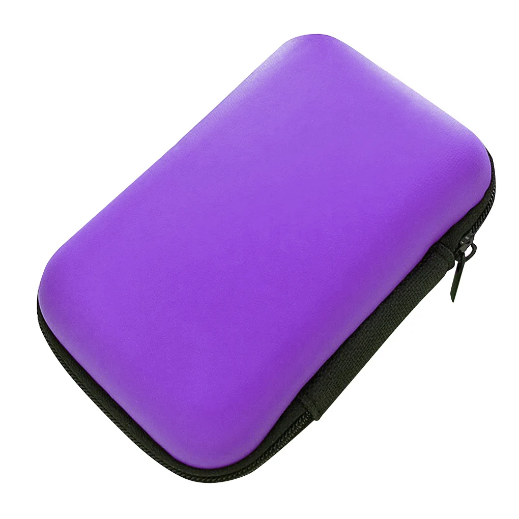 purple Органайзер проводов для наушников коробка данных кабель коробка для хранения Чехол Контейнер монета наушники защитный чехол контейнер - Цвет: purple