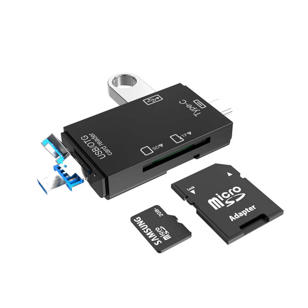 OTG кардридер 6 в 1 устройство для чтения карт памяти Micro USB высокоскоростной 2 0