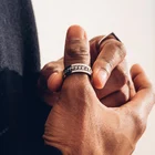 Мужское плетеное кольцо Спиннер из нержавеющей стали, кольцо 8 мм