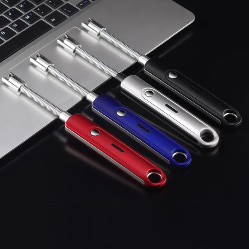 360 Degree Usb Arc Plasma Lighter Flexional Electric Metal Windproof Cigarette For Bbq Kitchen(Blue) | Дом и сад