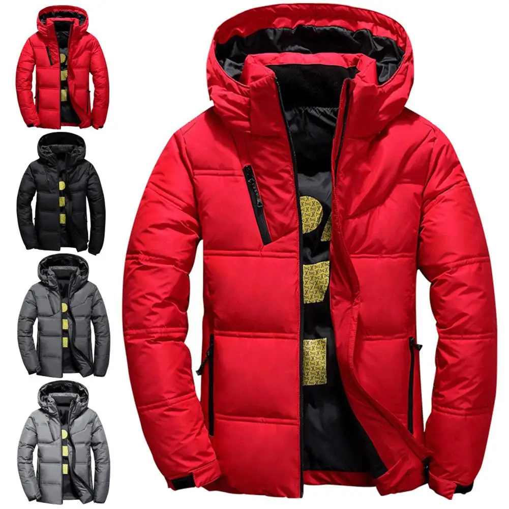 Мужская куртка с капюшоном Повседневная теплая в стиле пэчворк уличная одежда