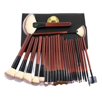 ronslore 26pcs high quality makeup brushes set eye lip face beauty cosmetic foundation make up brush kit with leather bag