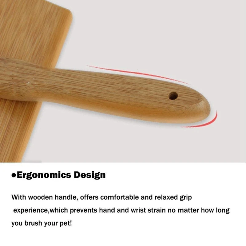 

Yingte Slicker Dog Grooming Brush,Pet Professional Shedding Grooming Tools Cat Long Pin Brush with Non-Slip Handle