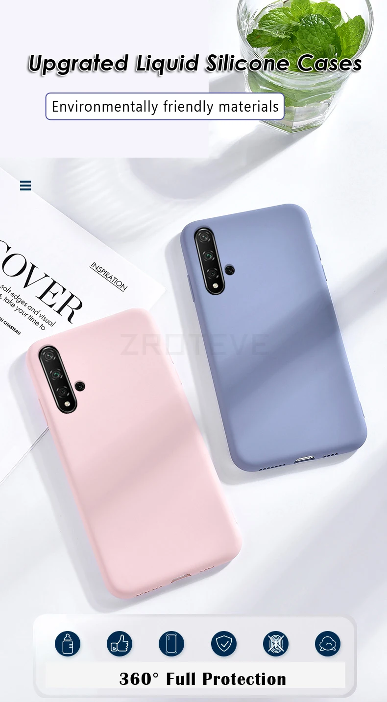 Honor 20 Pro Чехол ZROTEVE жидкий силиконовый чехол для huawei Honor 20 10 Lite 20i i чехол мягкий чехол huawei Honor View 20 V20 чехол s