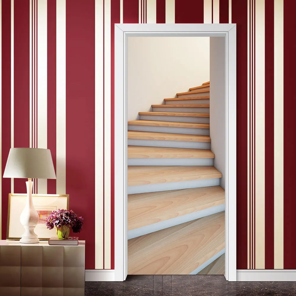 

Creative environmental protection 3D staircase door stickers refurbished self-adhesive bedroom wall stickers