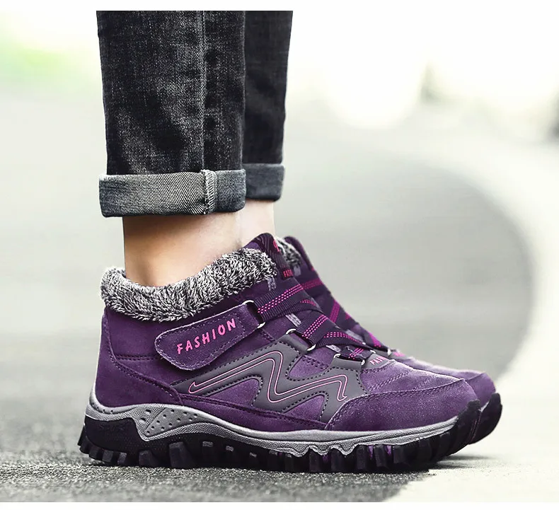 Удобные зимние теплые мужские кожаные ботинки на резиновой подошве Мужская