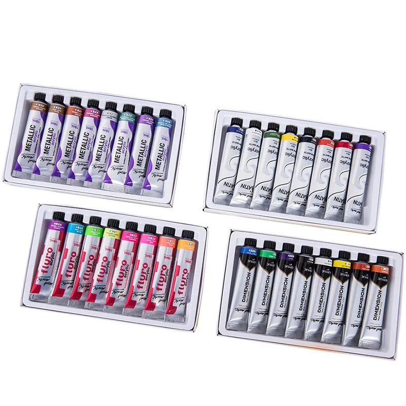 8 цветов металлическая перламутровая цветная профессиональная акриловая краска