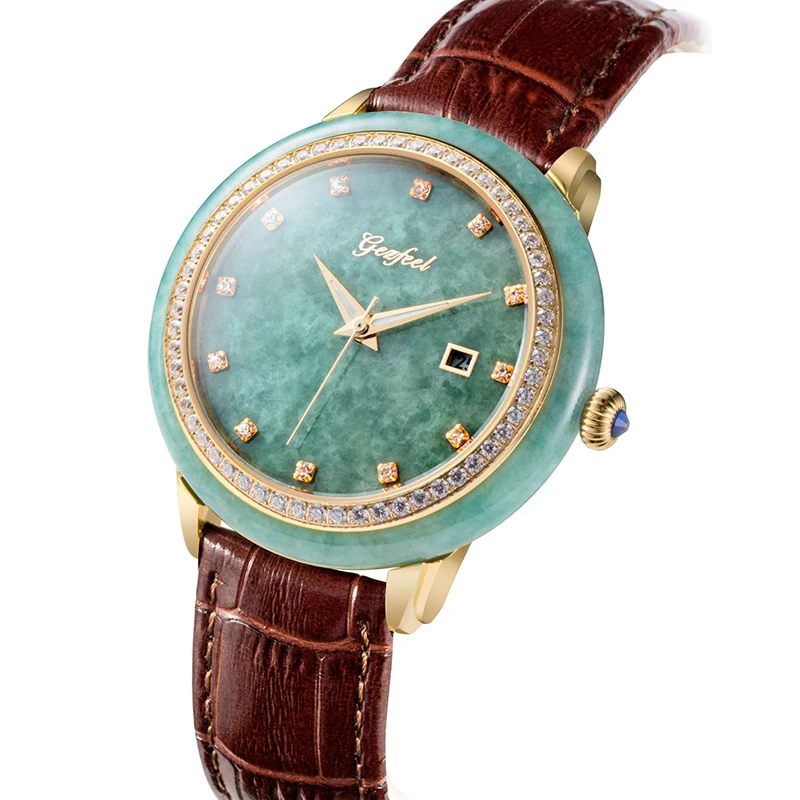 

Classic Men Jade Mechanical Watch Pure Natural Material Waterproof Men's Watches Relogio Masculino Montre Homme Male Wristwatch