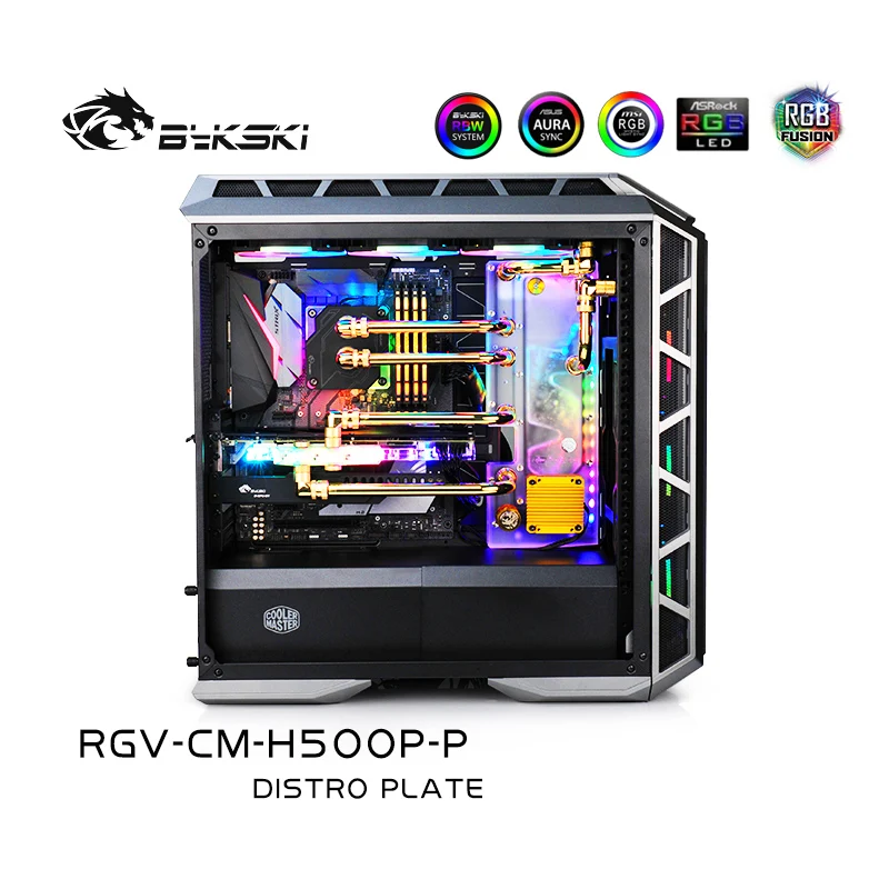 Акриловая доска BYKSKI водный канал решение использовать для CoolerMaster H500M/500P чехол