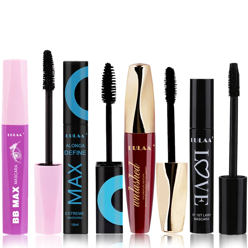 4D Тушь для ресниц шелковое волокно водостойкая плотная длина эффект накладных