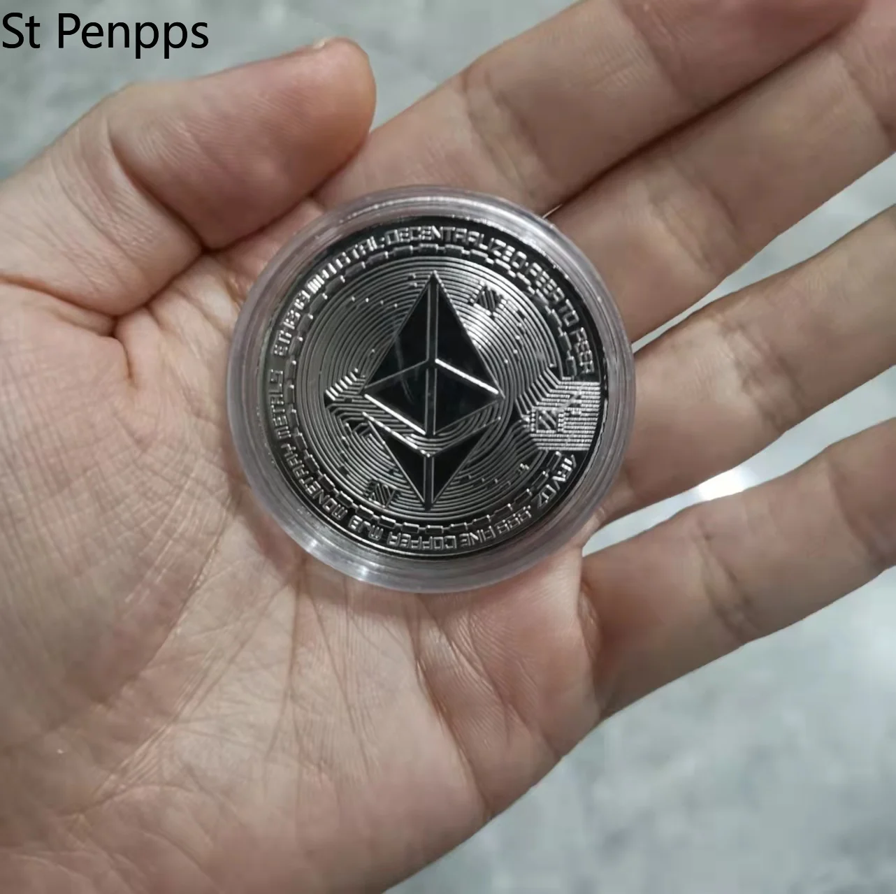 1 шт. монета с рисунком эфириума металлическая ETH художественная коллекция