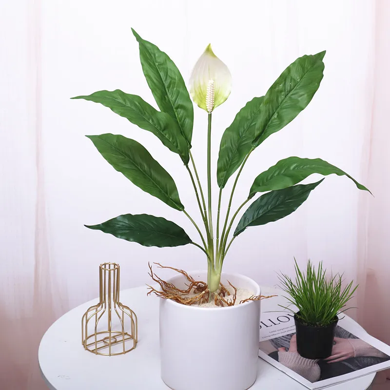 Искусственный цветок антуриума 60 см имитация банских ветвей поддельные