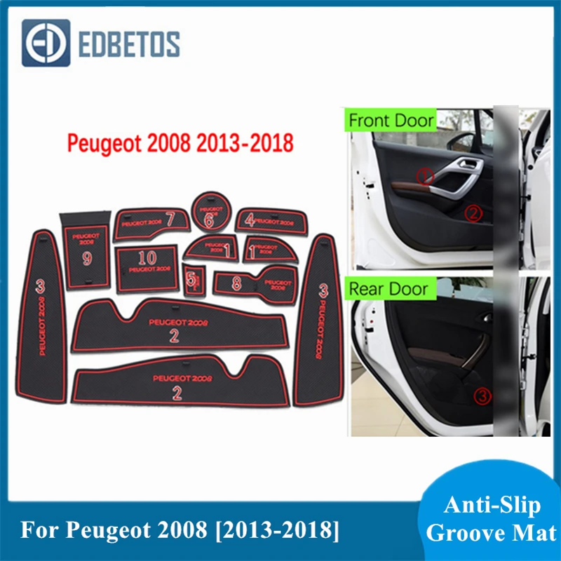 Для Peugeot 2008 2013 2014 2015 2016 2017 2018 интерьерные аксессуары для Авто Запчасти авто коврик