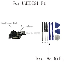 Original UMIDIGI F1 Micro Dock Connector USB Plug Charge Board With Microphone Headphone Jack Repair parts Tool As Gift