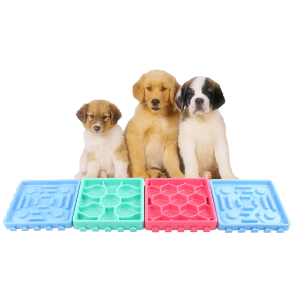 

Silicone Pet Feeding Bowl Safe Non-Toxic Durable Environmental-Friendly Slow Down Eating Feeder Non-Slip Dog Feeding Lick