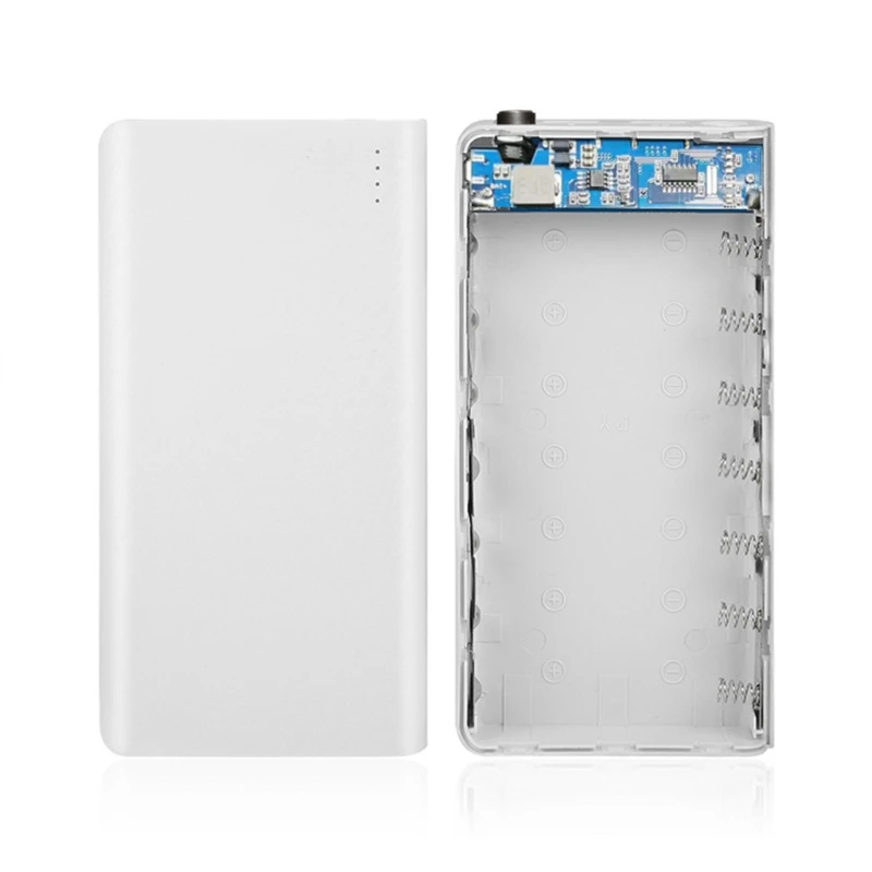 

Non-removable Charging Box Power Bank Shell DC Output 9V/12V Dual USB Output DIY 7x18650 Battery Case