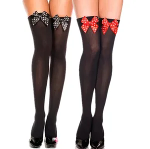 Сексуальные чулки Shengrenmei, черныекрасные точечные чулочно-носочные изделия до бедра, Женская юбка для косплея