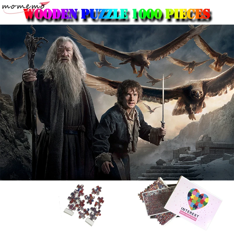 MOMEMO The Hobbit Пазлы 1000 игрушки с деталями для взрослых высокое разрешение фильм картина головоломки игры интересные головоломки игрушки