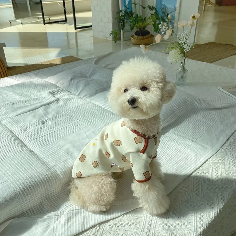 

Осенняя теплая одежда для собак, хлопковая шерстяная мягкая домашняя одежда для собак, Толстовка для щенков, для маленьких и средних питомц...