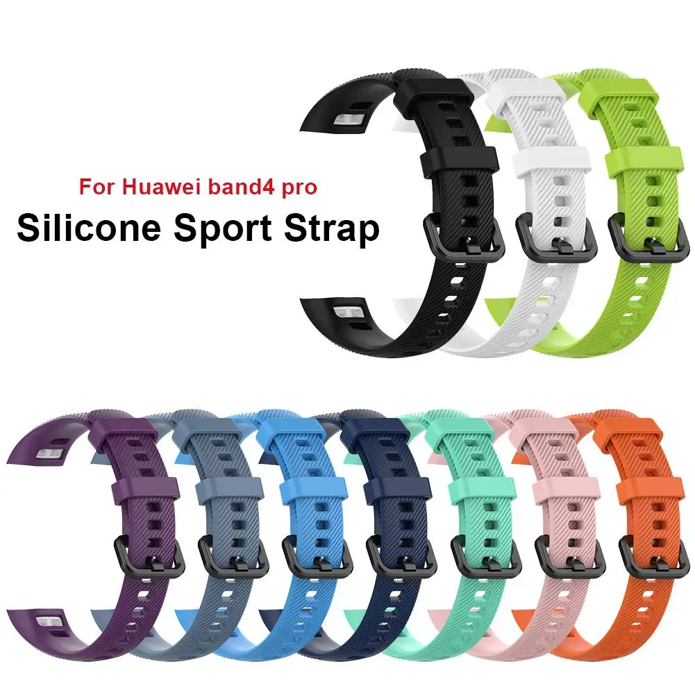 Rondaful многоцветный ремешок для Huawei Band4 Pro силиконовый браслет ремешка 4 сменный