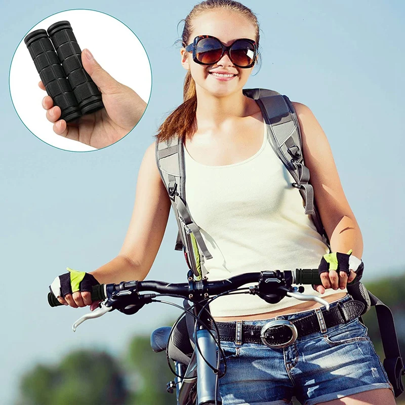 

4Pcs Bike Handlebar Grips,Kids Rubber Non-Slip Mountain Beach Cruiser