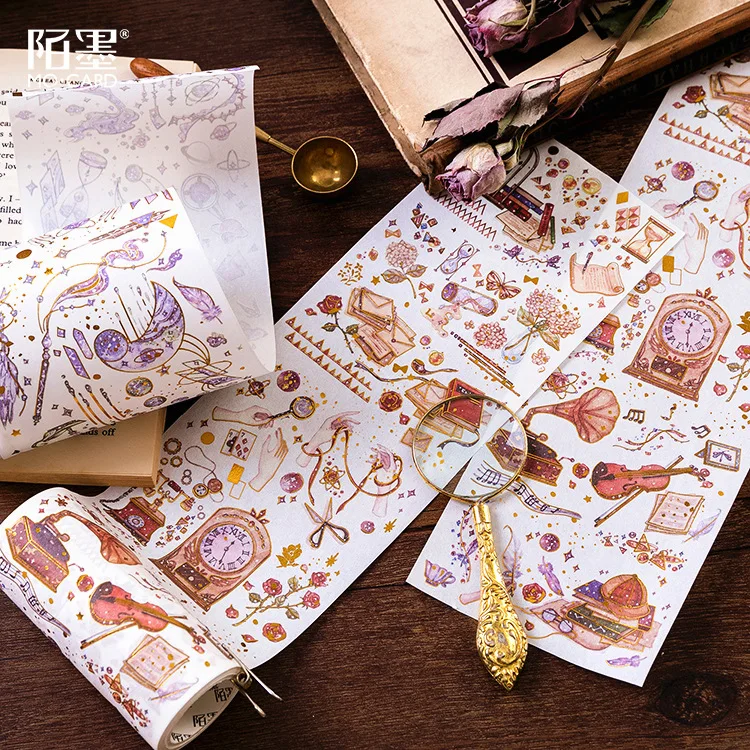 Ретро золотая Магическая Academy серия кружева васи маскирующая лента выпуск