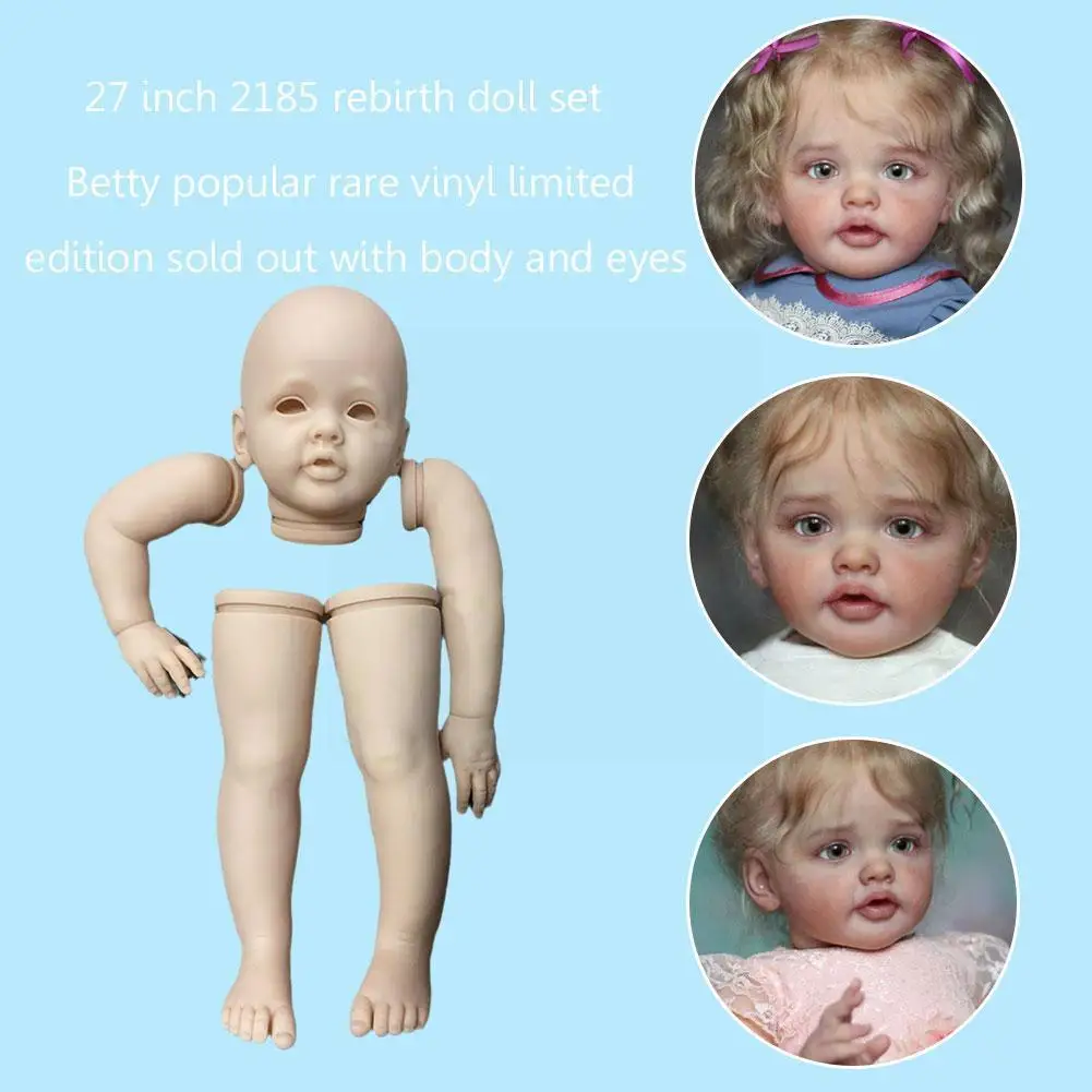 

NPK 27inch Reborn Doll Kit Popular Unfinished Rebirth Dolls Eyes Body And With Baby Parts Edition Limited J4K8