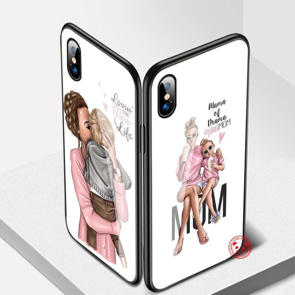43d детская мама девочка Sup папа стеклянный чехол для телефона Apple iPhone 11 Pro XR X XS Max 6 6S