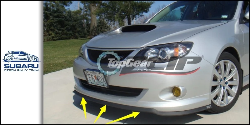 Дефлектор для губ Subaru Impreza WRX STi XV передний спойлер юбка TopGear Friends тюнинг автомобиля