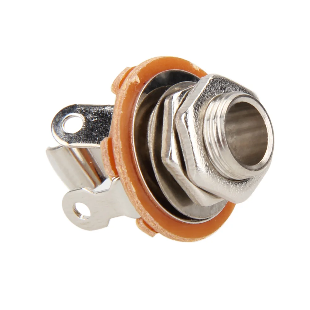 eingang jack buchse für strat stratocaster e gitarre professionelle boot stil gitarre pickup ausgang eingang chrome jack stecker free global ship