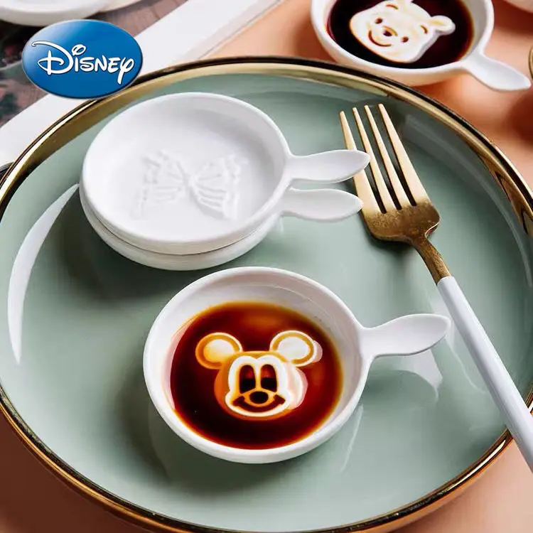 

Disney Mickey Mouse Winnie the Pooh Japanese Ceramic Cartoon Seasoning Dish Household Soy Sauce Vinegar Dish Cute Small Dish