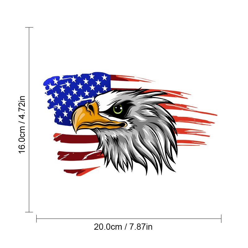

CMCT American flag and bald body motorcycle car shape external accessories waterproof covering scratch sticker