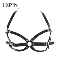 goth faux leather harness bra top body chest waist belt witch gothic punk fashion metal girl clubwear festival jewelry accessory