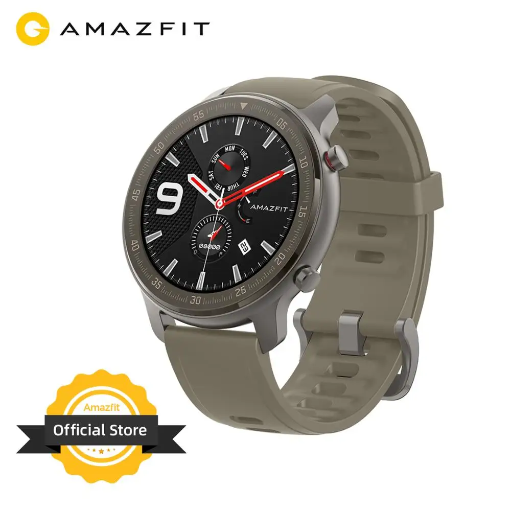 

Умные часы Amazfit GTR 47 мм, 5 АТМ, новые умные часы с аккумулятором 24 дня, управление музыкой для телефонов Android и IOS