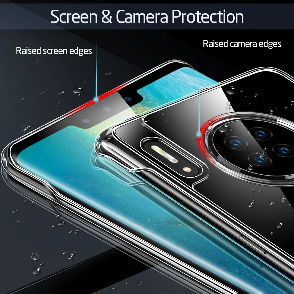 Чехол ESR из закаленного стекла с кристаллами для Huawei Mate 30 Pro мягкий чехол ТПУ